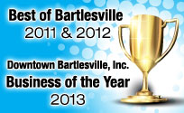 Bartlesville Print Shop was voted Best of Bartlesville in 2011 and 2012 and Downtown Bartlesville, Inc Business of the Year in 2013.