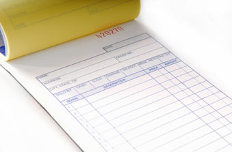 Carbonless business forms printing at the Bartlesville Print Shop in NE Oklahoma.